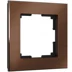 Рамка 1-местная Werkel Aluminium, коричневый алюминий, WL11-Frame-01