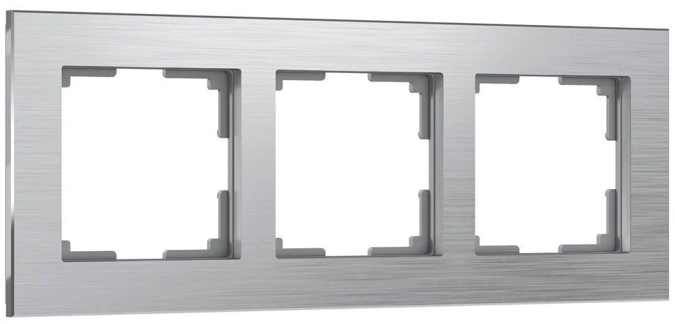 Рамка 3-местная Werkel Aluminium, алюминий, WL11-Frame-03