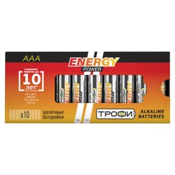 Элемент питания ТРОФИ LR03-10 box ENERGY POWER Alkaline (уп. 10шт)*