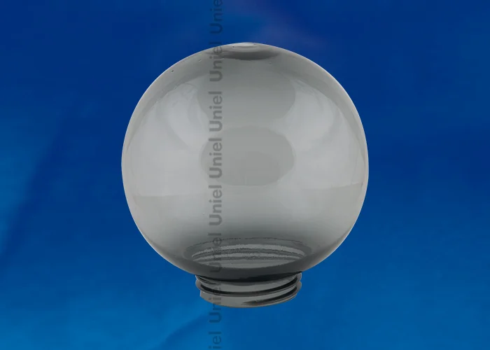 Плафон-шар гладкий, ДЫМЧАТО-СЕРЫЙ для садовых светильников, d=150мм Uniel (к 10407186)