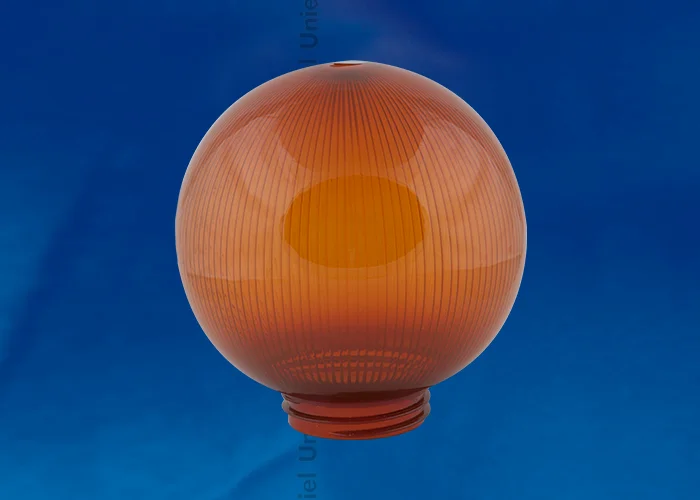 Плафон-шар призматический, БРОНЗОВЫЙ для садовых светильников, d=200мм Uniel (к 10407186)