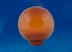 Плафон-шар призматический, БРОНЗОВЫЙ для садовых светильников, d=200мм Uniel (к 10407186)
