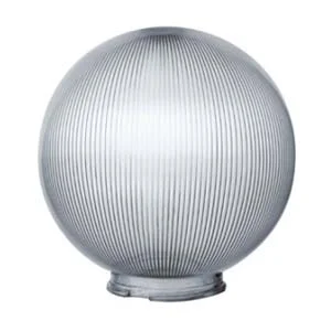 Плафон-шар призматический, ДЫМЧАТО-СЕРЫЙ для садовых светильников, d=300мм Uniel (к 10407190)