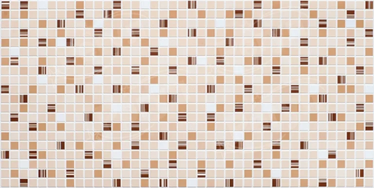 Панель листовая ПВХ «Стандарт+» мозаика &quot;Кофе коричневый&quot; 957х480 (пленка 0,4мм) Регул