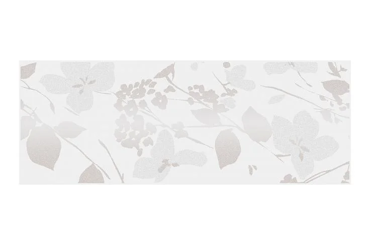 Плитка KERAMA MARAZZI Вилланелла белый декор Цветы 15х40 арт.MLD\A67\15000