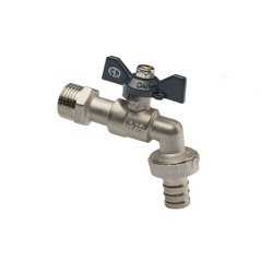 Кран шаровой водоразборный под шланг 1/2 Wh бабочка AQualink