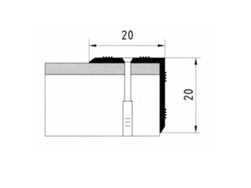 Порог АПУ 005 алюминиевый 900*20*20 мм угловой наружный (35 орех светлый)