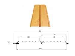 М/Сайдинг МП Ecosteel глянец **, L брус, толщина 0.5 мм, размер 0,264*м2