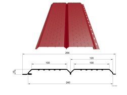 М/Сайдинг МП Ecosteel глянец **, L брус перфорированный, толщина 0.5 мм, размер 0,264*м2