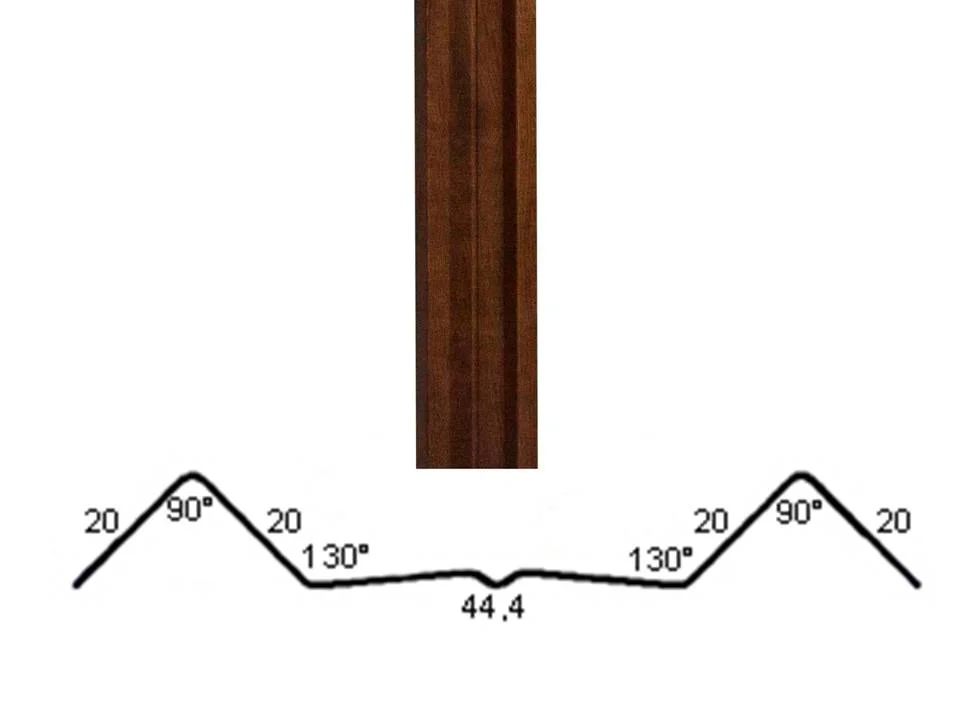 Штакетник металлический Grand Line М-образный Druid **, ширина 100мм, длина *пог.м