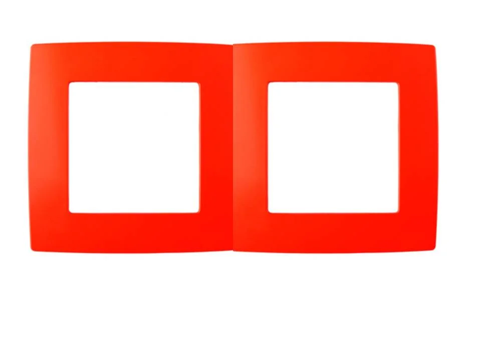 Рамка 2-местная Эра12, красный, арт.12-5002-23