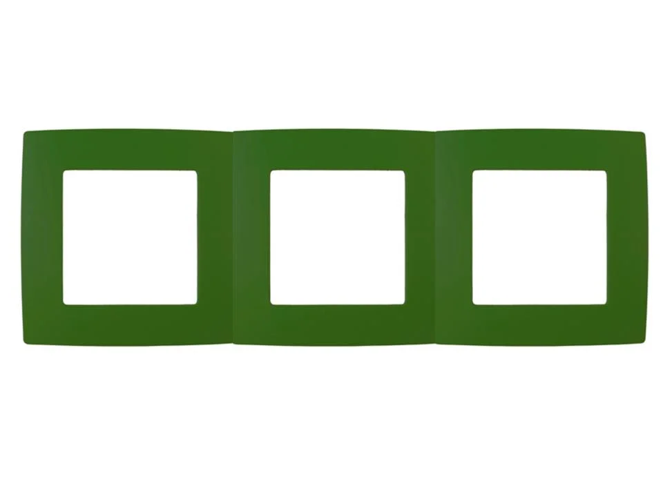 Рамка 3-местная Эра12, зелёный, арт.12-5003-27