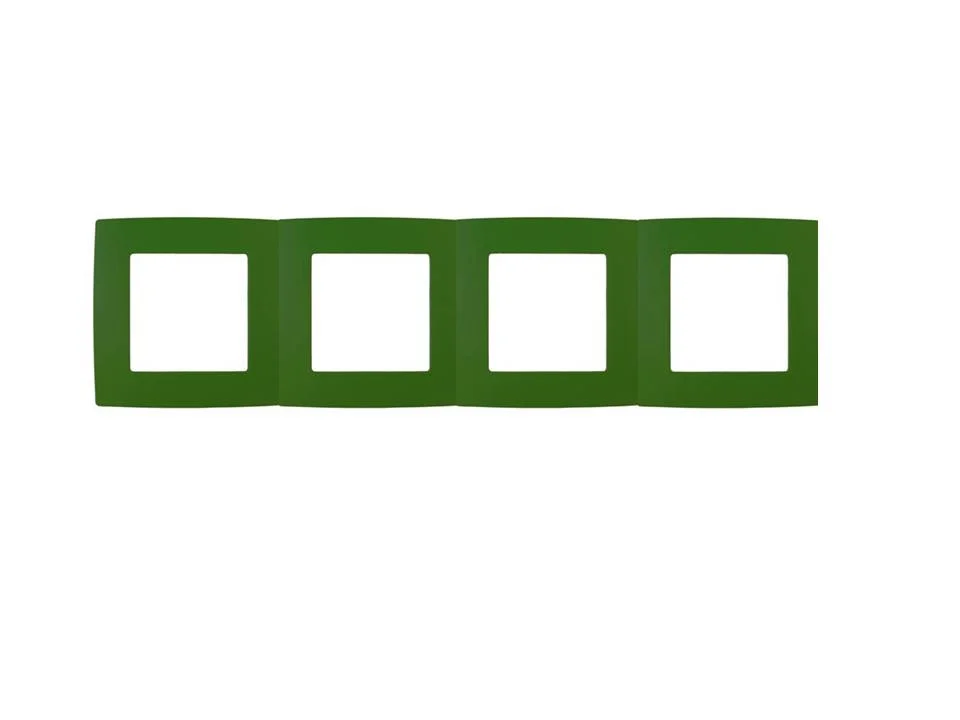 Рамка 4-местная Эра12, зелёный, арт.12-5004-27