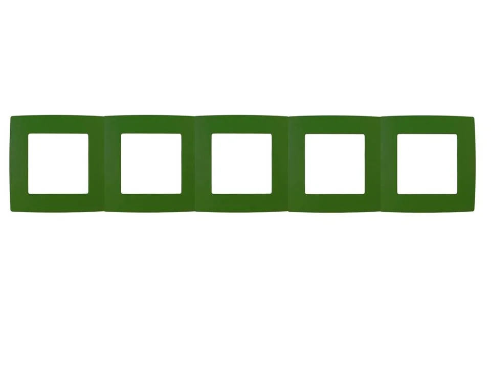 Рамка 5-местная Эра12, зелёный, арт.12-5005-27