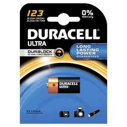 Элемент питания CR 123 BP-1 ULTRA (блист.1шт) Duracell