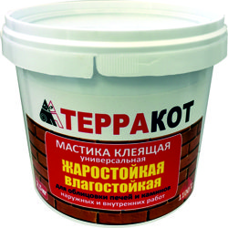 Мастика клеящая ТЕРРАКОТ жаростойкая 1,5 кг (до +1100°С)