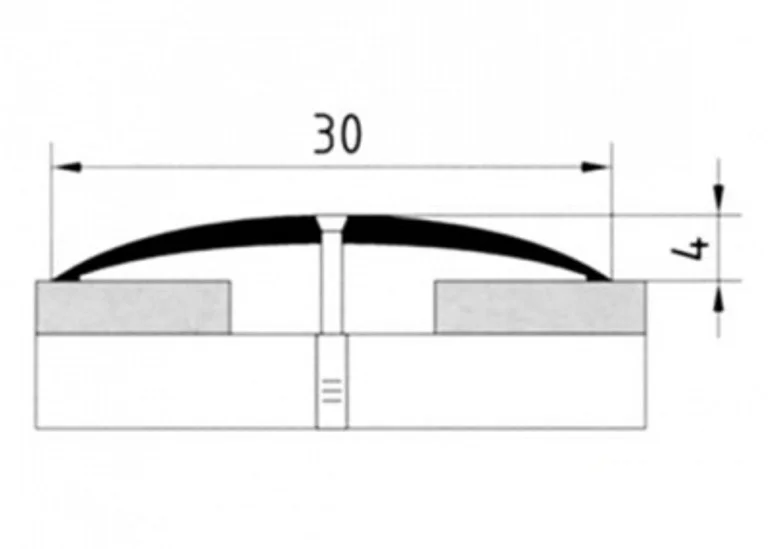 Порог АПС 011 алюминиевый 900*30*4 мм одноуровневый (13 дуб светлый)
