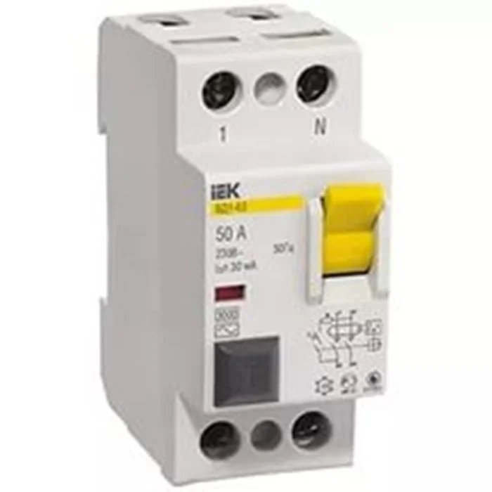 Выключатель автоматический диф. тока ВД1-63 2Р 16А 30мА тип AC IEK MDV10-2-016-030