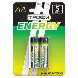 Элемент питания ТРОФИ LR6-2BL ENERGY/ECO (20/360/8640) (2шт)