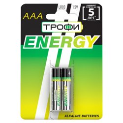 Элемент питания ТРОФИ LR03-2BL ENERGY/ECO (2шт)
