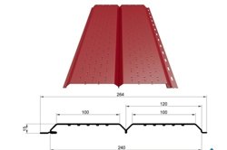 М/Сайдинг МП Ecosteel Matt **, L брус перфорированный, толщина 0.5 мм, размер 0,264*м2