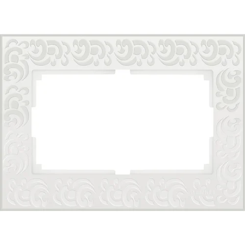 Рамка для двойной розетки Werkel Flock, белый, WL05-Frame-01-DBL-white