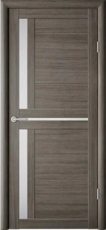 Дверь ТЕРРИ №27 экошпон серый частичное стекло 60