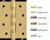 Петли Нора-М универсальные 4"-4ВВ FHP-ECO CP хромовое покрытие 100х70х2,5 (2шт)