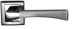 Ручка дверная BUSSARE на квадратной накладке STRICTO A-16-30 CHROME/S.CHROME (хром/ (хром матовый)