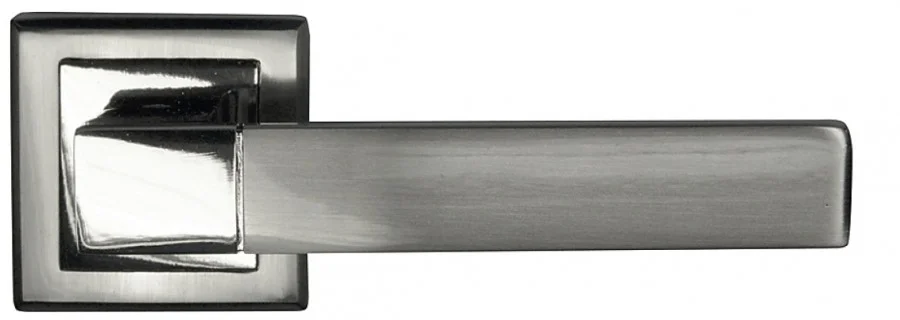 Ручка дверная BUSSARE на квадратной накладке STRICTO A-67-30 CHROME/S.CHROME (хром/хром матовый)
