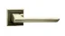 Ручка дверная BUSSARE на квадратной накладке ASPECTO A-64-30 S.CHROME (матовый хром)