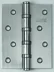 Петля дверная BUSSARE с четырьмя подшипниками, универсальная B020-C 100X75X2.5-4BB-1SC (хром матовый)