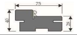 Стойка дверной коробки универсальная ОКА 75*40*2080 мм античный орех (браш массив сосны)