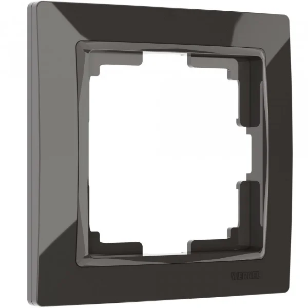 Рамка 1-местная Werkel Snabb basic, серо-коричневый, WL03-Frame-01