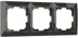 Рамка 3-местная Werkel Snabb basic, серо-коричневый, WL03-Frame-03
