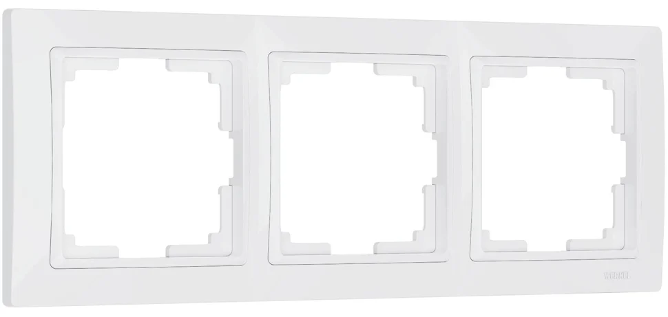 Рамка 3-местная Werkel Snabb basic, белый, WL03-Frame-03-Basic-white, W0032001