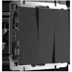 Выключатель трехклавишный СП Werkel, черный матовый, WL08-SW-3G , W1130008