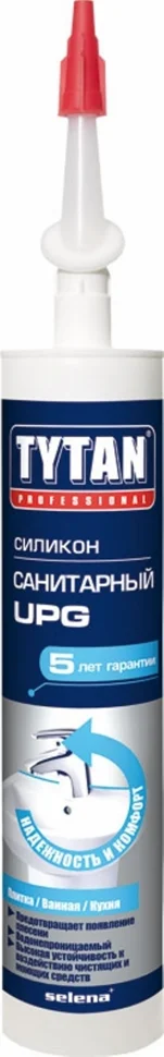 Герметик силиконовый санитарный прозрачный UPG TYTAN Professional 310мл