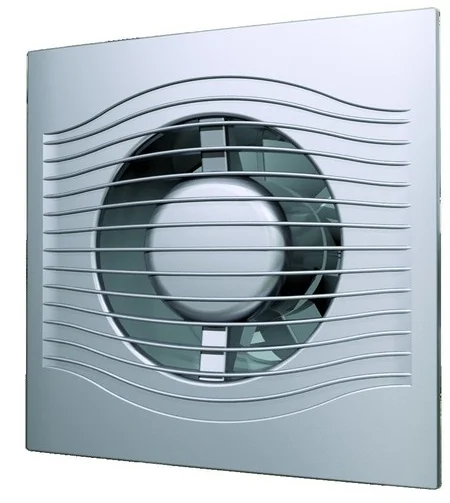 Вентилятор осевой вытяжной c обратным клапаном D 100, декоративный (Gray metal), ЭРА