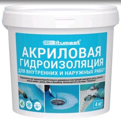 Гидроизоляция акриловая BITUMAST 4 л