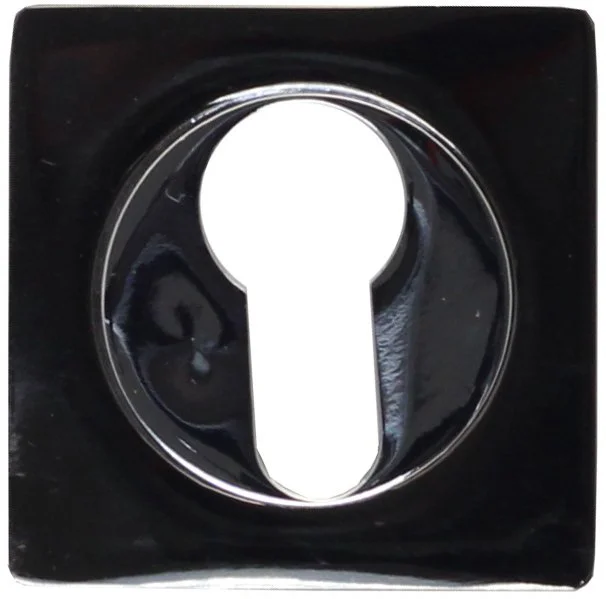Накладка дверная квадратная под цилиндр Vantage ЕТ02BN/CP черный никель/хром