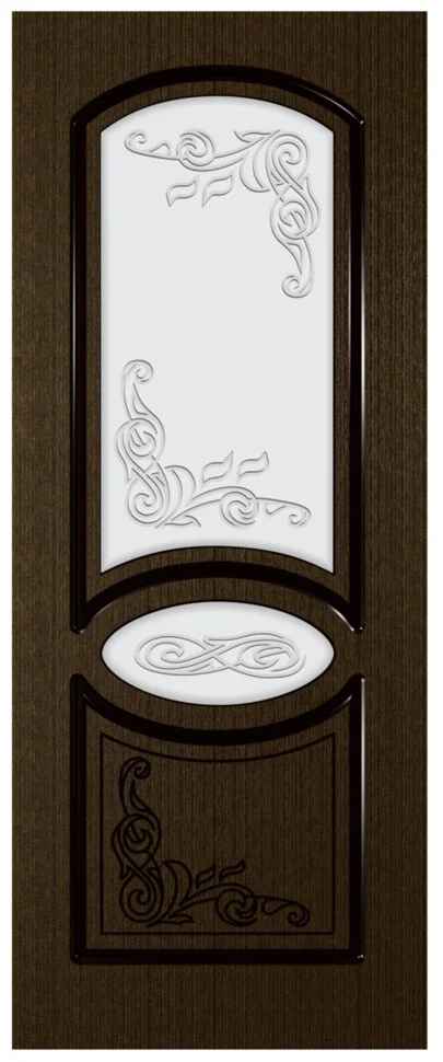 Дверь РУМАКС Каролина-1 стекло матовое рис.Каролина-1 60, шпон венге