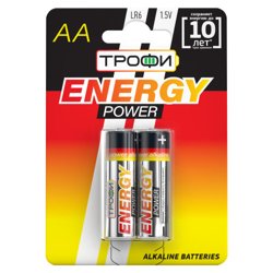 Элемент питания ТРОФИ LR06-2BL ENERGY POWER Alkaline (уп. 2шт)