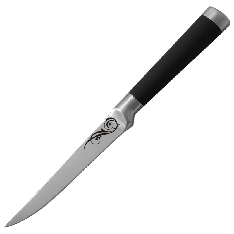 Нож MAL-05RS (универсальный) с прорезиненной ручкой, MALLONY