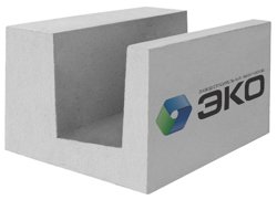 Газобетонный блок U-образный 400х250х600 мм D500 / B3.5 / F100 Эко 0,06 м3