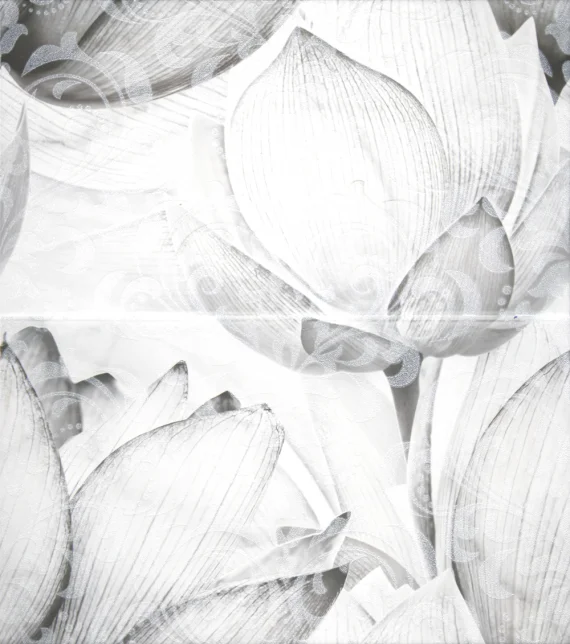 Плитка LASSELSBERGER Каррарский Мрамор цветы панно 45х50 (из 2-х шт) арт.1609-0019