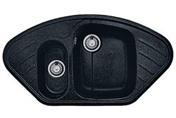 Мойка композитная GRANFEST Corner 960х510 Черная угловая