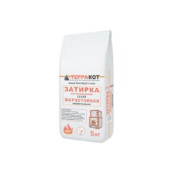 Затирка для швов ТЕРРАКОТ жаростойкая белая 5 кг (до +400°С)