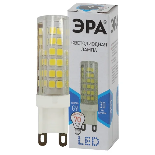 Лампа светодиодная 7W G9 220V 4000K (белый) ЭРА JCD-7w-220V-corn, ceramics-840-G9