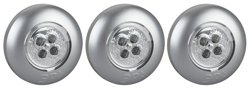 Фонарь пушлайт ЭРА SB-504 "Аврора" 4xLED, 3xAAA, серебристый, 3 шт/упак